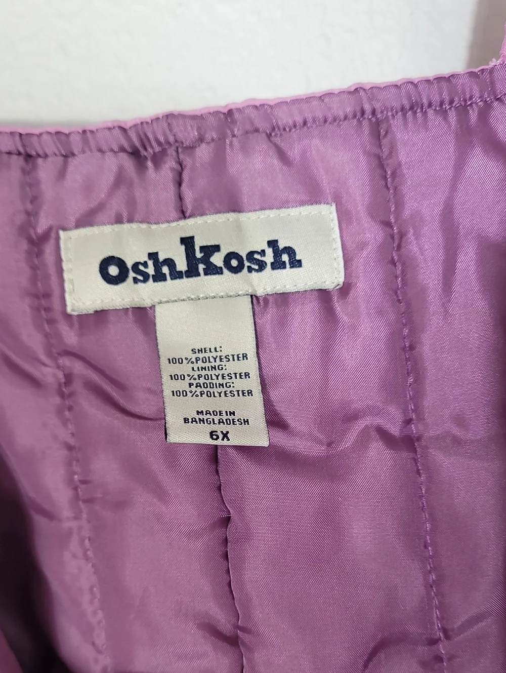 Vintage OshKosh Bgosh Girls Purple Snow Suit Size 6X One Piece Cold Outdoor